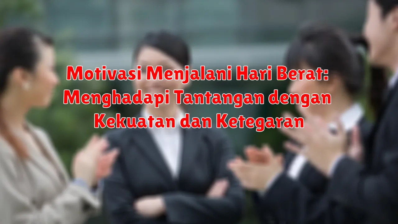Motivasi Menjalani Hari Berat: Menghadapi Tantangan dengan Kekuatan dan Ketegaran